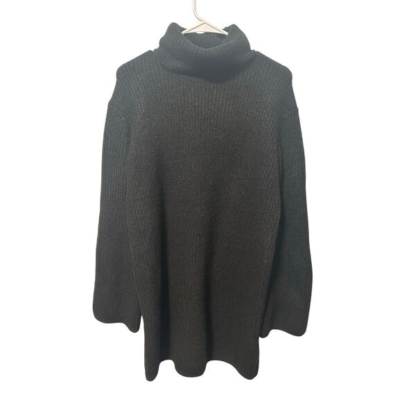Steve Madden NWT Black Turtleneck Sweater Dress Medium - Picture 1 of 3